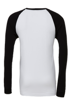 Load image into Gallery viewer, 3000 Men&#39;s Long Sleeve Jersey Baseball Tee White and Black